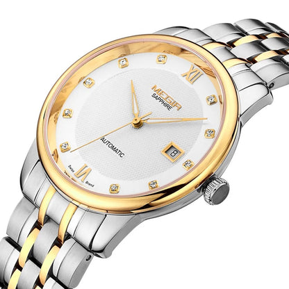 MEGIR Men Watches Stainless Steel Bracelet Sapphire Automatic Mechanical Watch Luxury Business Wristwatches Clock Reloj Hombre-5