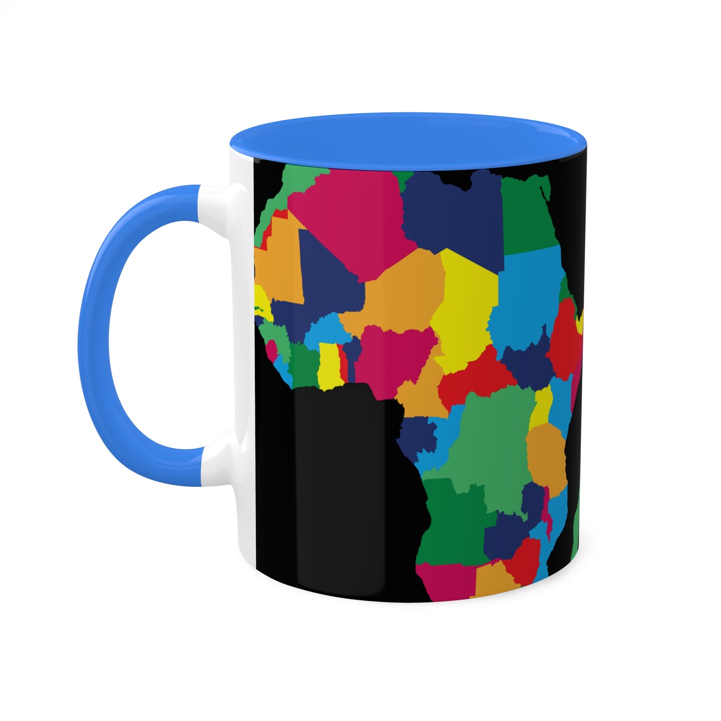 THE AFRICA MAP Colorful Mugs, 11oz by SobG Designs