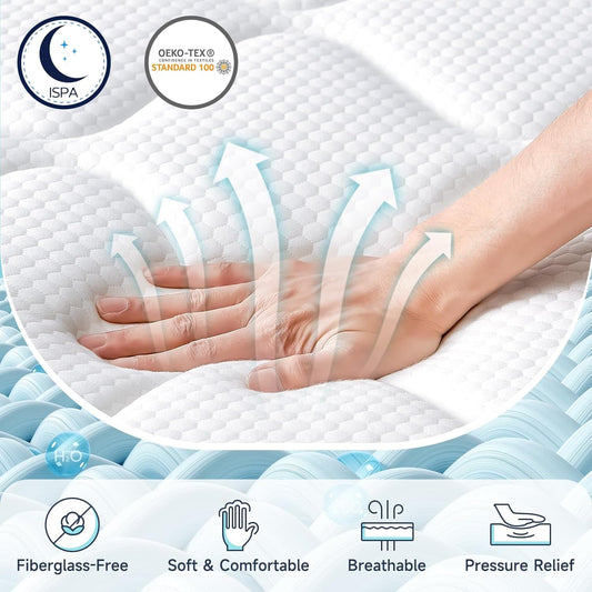 Medium Firm Queen Hybrid Mattress for Ultimate Comfort-1
