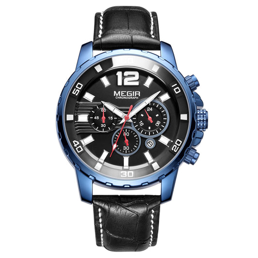 MEGIR Chronograph Quartz Men Watch Top Brand Luxury Military Wrist Watches Clock Men Relogio Masculino Business Wristwatch-10
