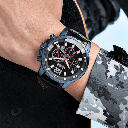 MEGIR Chronograph Quartz Men Watch Top Brand Luxury Military Wrist Watches Clock Men Relogio Masculino Business Wristwatch-4
