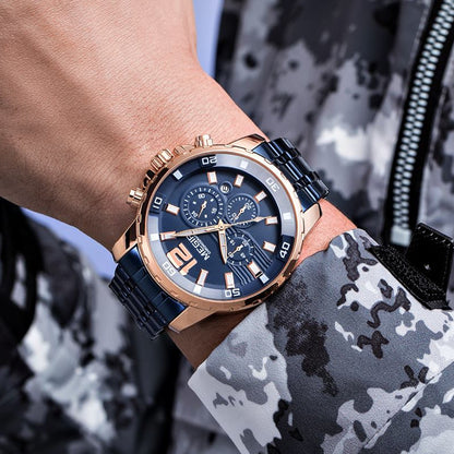 MEGIR Chronograph Quartz Men Watch Top Brand Luxury Military Wrist Watches Clock Men Relogio Masculino Business Wristwatch-3