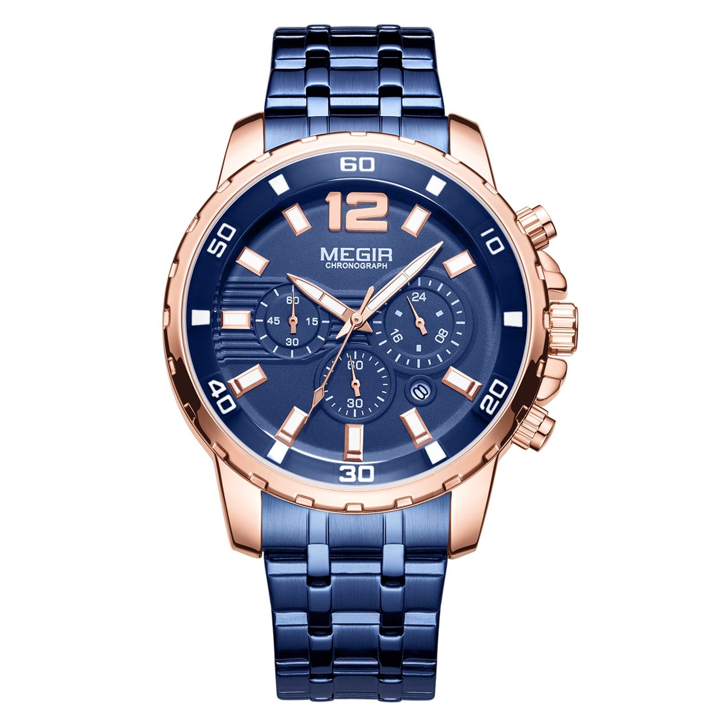 MEGIR Chronograph Quartz Men Watch Top Brand Luxury Military Wrist Watches Clock Men Relogio Masculino Business Wristwatch-7