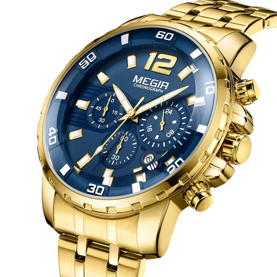 MEGIR Chronograph Quartz Men Watch Top Brand Luxury Military Wrist Watches Clock Men Relogio Masculino Business Wristwatch-5