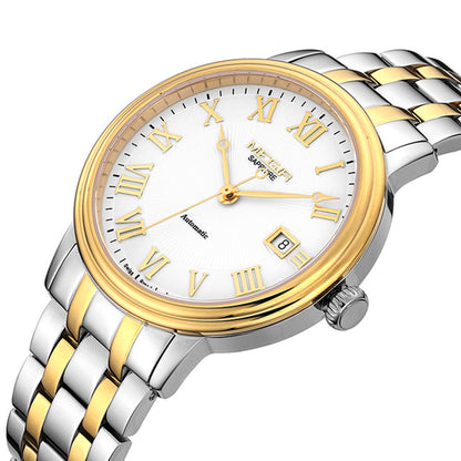 MEGIR Automatic Mechanical Watch Men Stainless Steel Watches Top Brand Luxury Business Wristwatch Male Clock Relogio Masculino-2