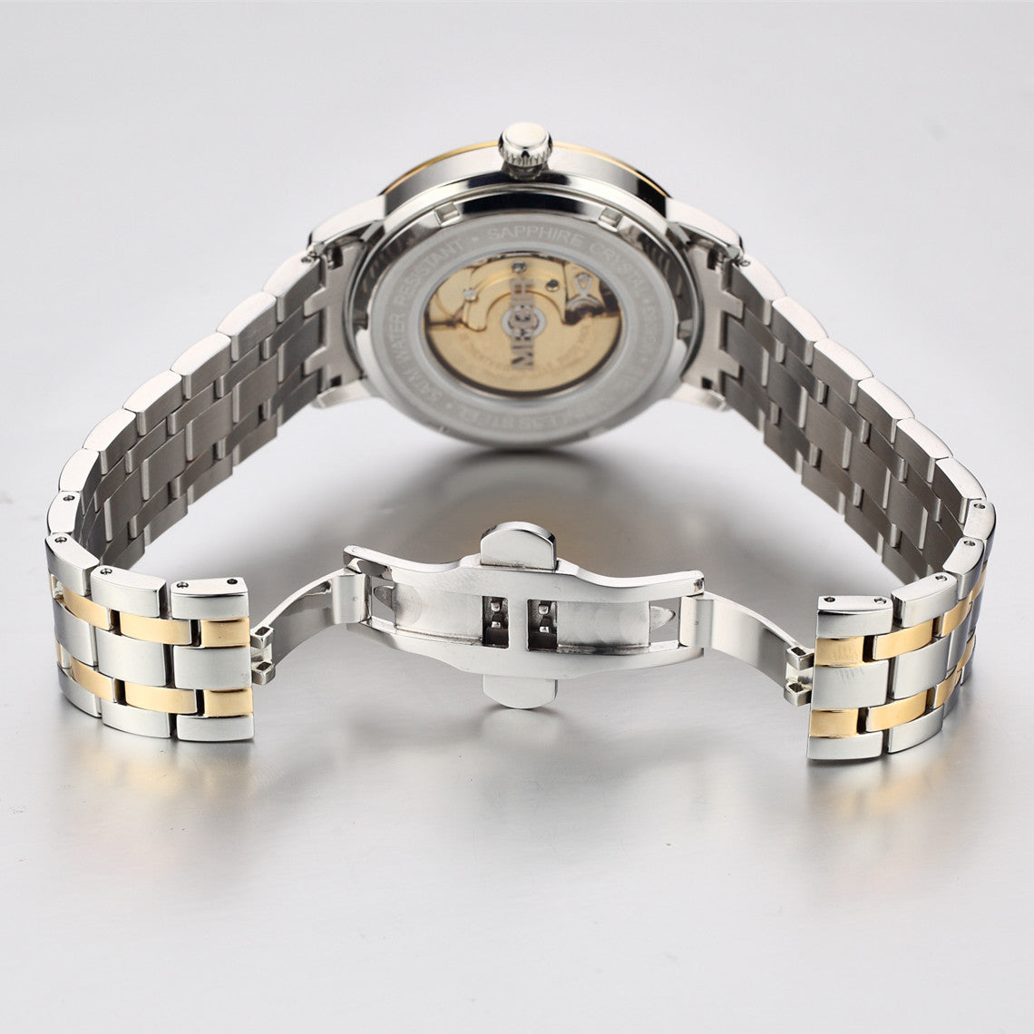 MEGIR Automatic Mechanical Watch Men Stainless Steel Watches Top Brand Luxury Business Wristwatch Male Clock Relogio Masculino-7