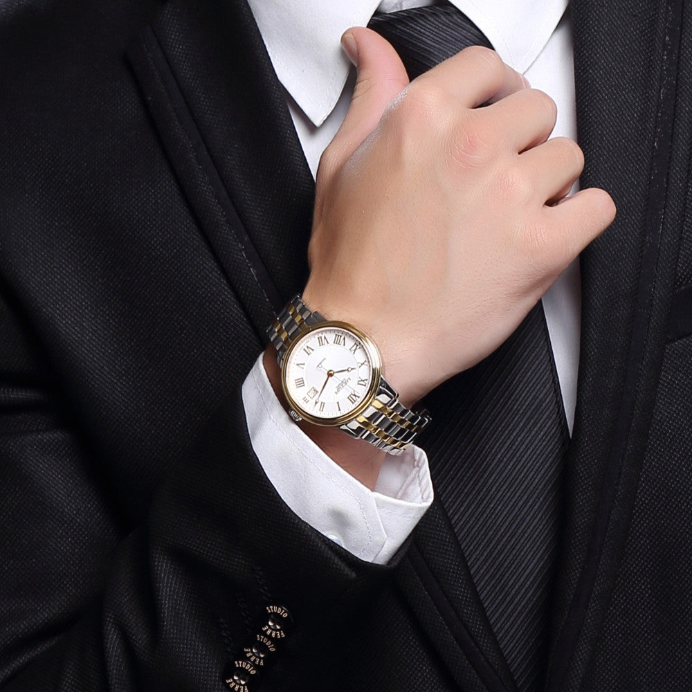 MEGIR Automatic Mechanical Watch Men Stainless Steel Watches Top Brand Luxury Business Wristwatch Male Clock Relogio Masculino-4