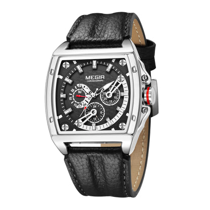 MEGIR Fashion Mens Watches Brand Luxury Waterproof Military WristWatch Leather Sport Quartz Date Weeds Clock Reloj Hombre-12