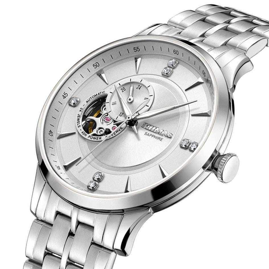 RUIMAS Gold Men Watch Luxury Stainless Steel Automatic Mechanical Watches Sapphire Glass Waterproof Wristwatch Relogio Masculino-7