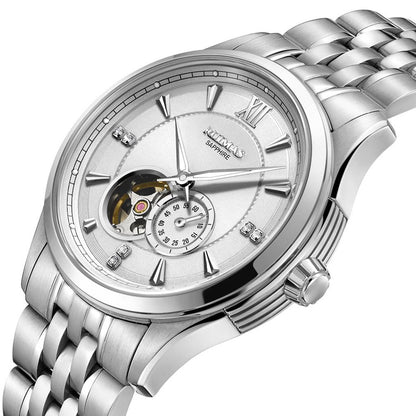 RUIMAS Luxury Men Mechanical Watches Sapphire Glass Stainless Steel Bracelet Business Casual WristWatch Clock Montre Homme-7