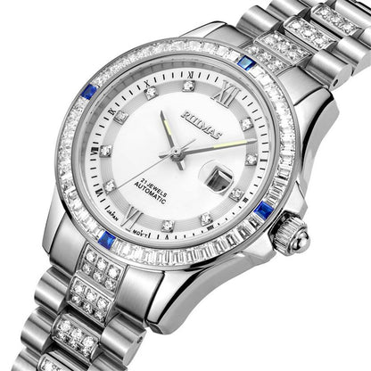 RUIMAS Sapphire Mechanical Women Watch Brand Luxury Steel Bracelet Ladies Fashion Watch Automatic Female Clock Reloj Mujer 6740-8