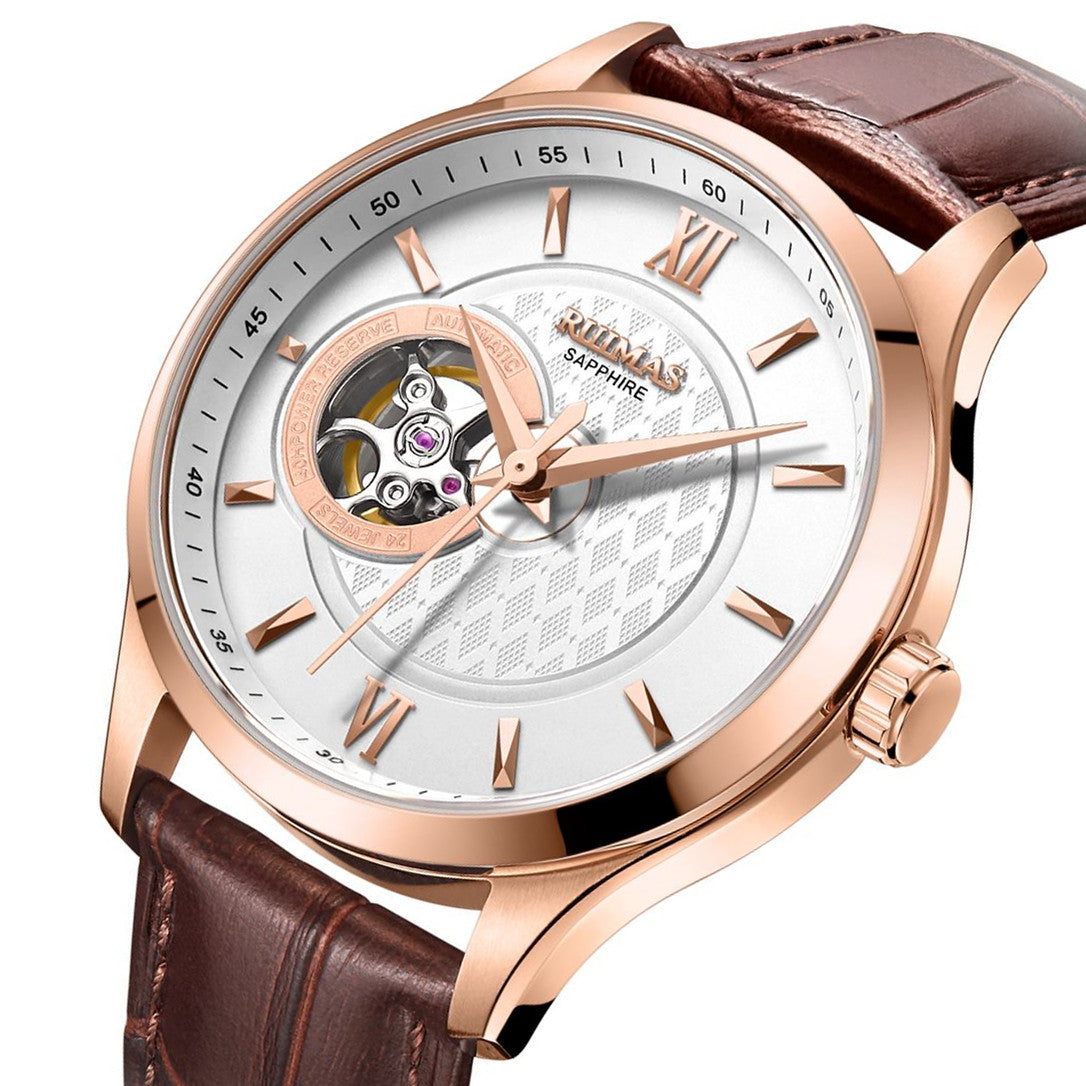 RUIMAS Business Men Watch Luxury Fashion Automatic Mechanical Watches for Men Waterproof Male Wristwatch Relogio Masculino 6754-6