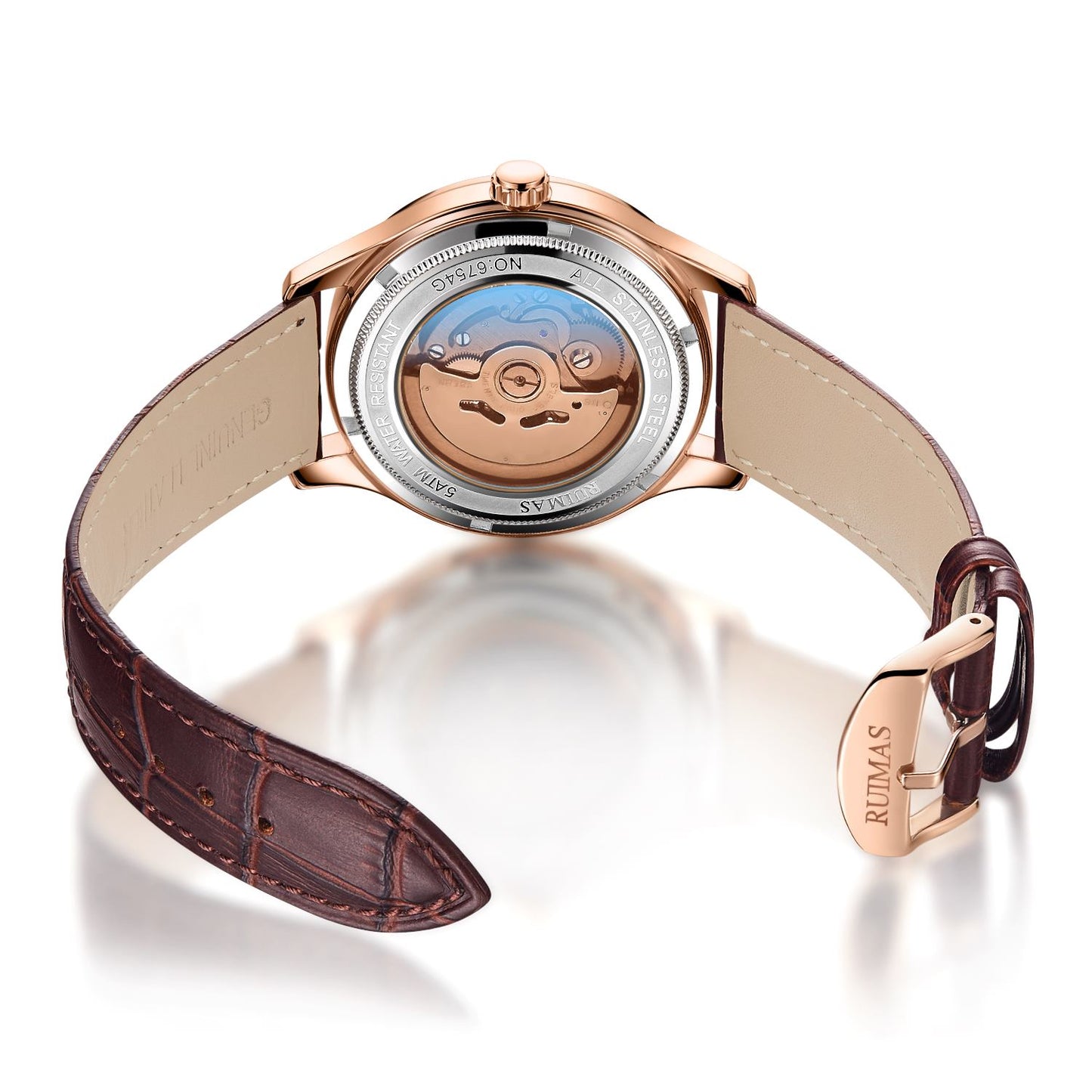 RUIMAS Business Men Watch Luxury Fashion Automatic Mechanical Watches for Men Waterproof Male Wristwatch Relogio Masculino 6754-8