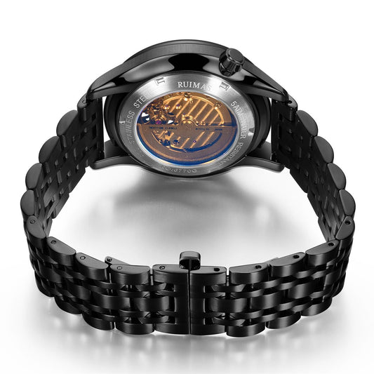 RUIMAS Men's Watch Stainless Steel Automatic Mechanical Wristwatches Luxury Business Man Watches 5ATM Luminous Male Clock 6770-10