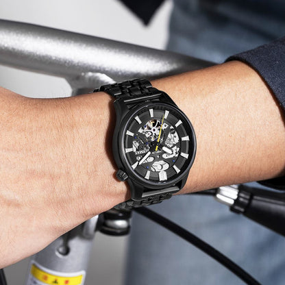 RUIMAS Men's Watch Stainless Steel Automatic Mechanical Wristwatches Luxury Business Man Watches 5ATM Luminous Male Clock 6770-2