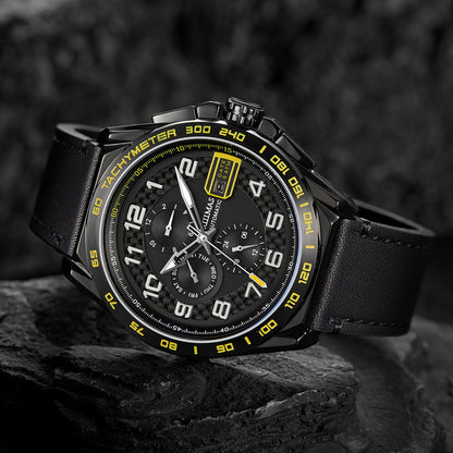 RUIMAS Luxury Men Watches Automatic Mechanical Watch Fashion Sport Casual Wristwatch Leather Strap Luminous Date Male Clock 6771-4