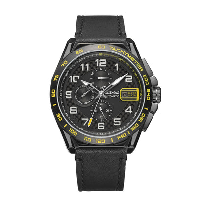 RUIMAS Luxury Men Watches Automatic Mechanical Watch Fashion Sport Casual Wristwatch Leather Strap Luminous Date Male Clock 6771-6