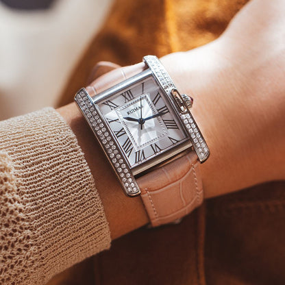 RUIMAS Fashion Automatic Mechanical Watch for Women Luxury Leather Ladies Wristwatch Waterproof Female Clock Reloj Mujer 6773-4