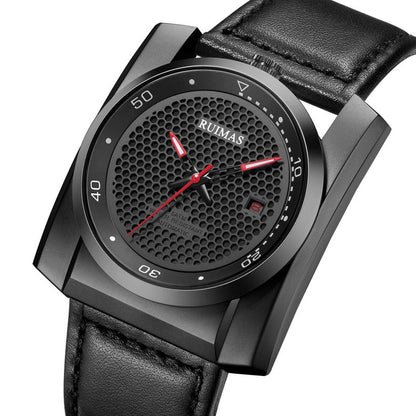RUIMAS Luxury Men Watches Automatic Mechanical Wrist Watch for Mens Fashion Leather Business Casual Clock Montre Homme 6775-10
