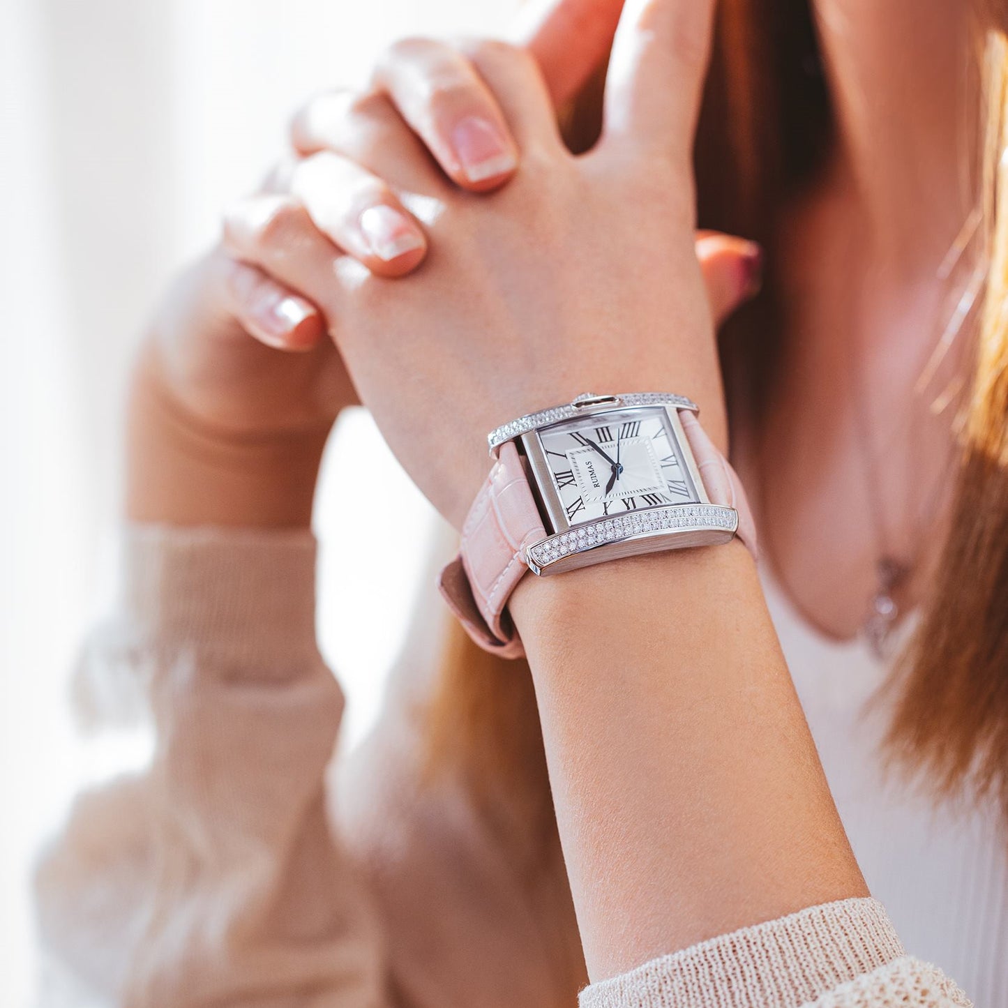 RUIMAS Fashion Automatic Mechanical Watch for Women Luxury Leather Ladies Wristwatch Waterproof Female Clock Reloj Mujer 6773-3