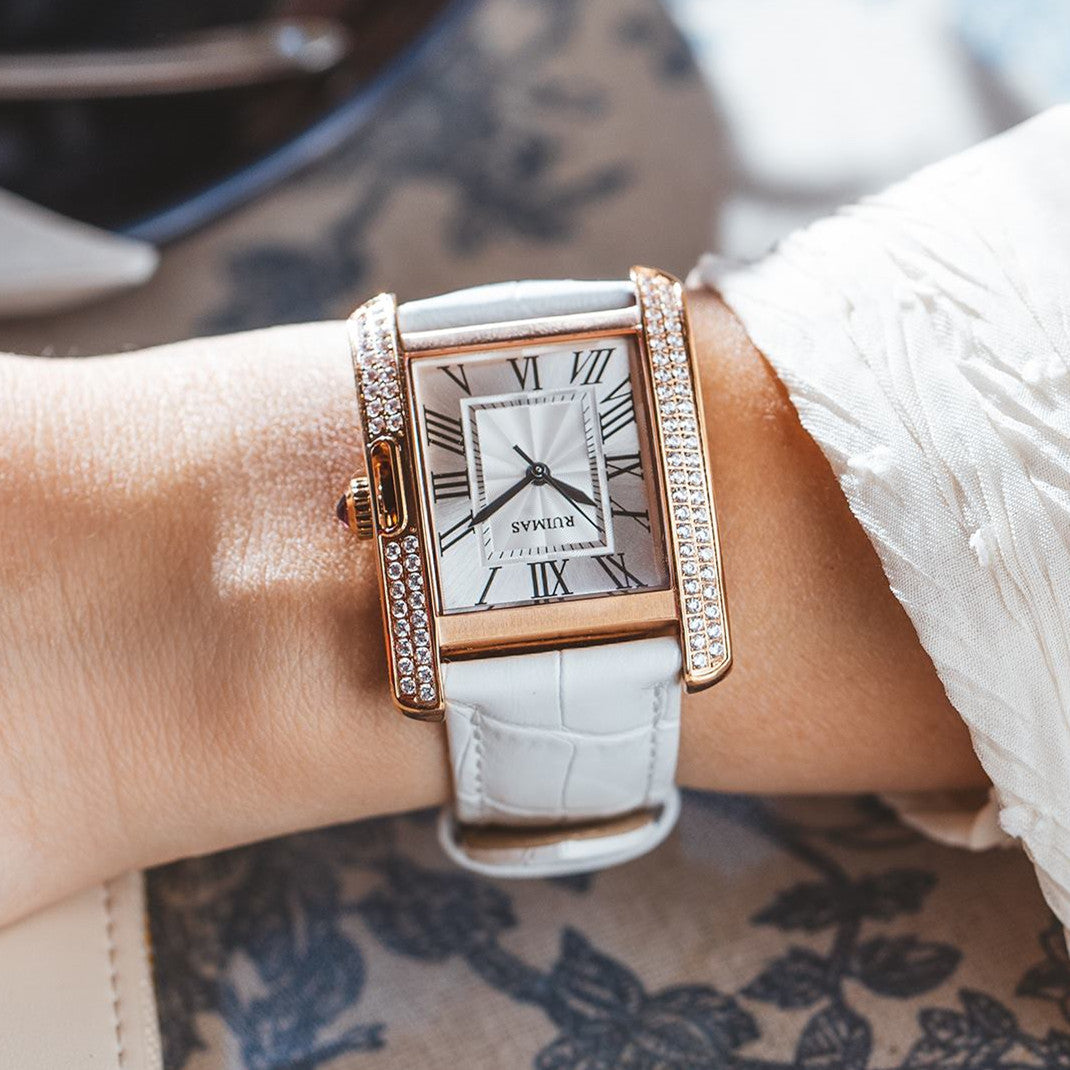 RUIMAS Fashion Automatic Mechanical Watch for Women Luxury Leather Ladies Wristwatch Waterproof Female Clock Reloj Mujer 6773-5