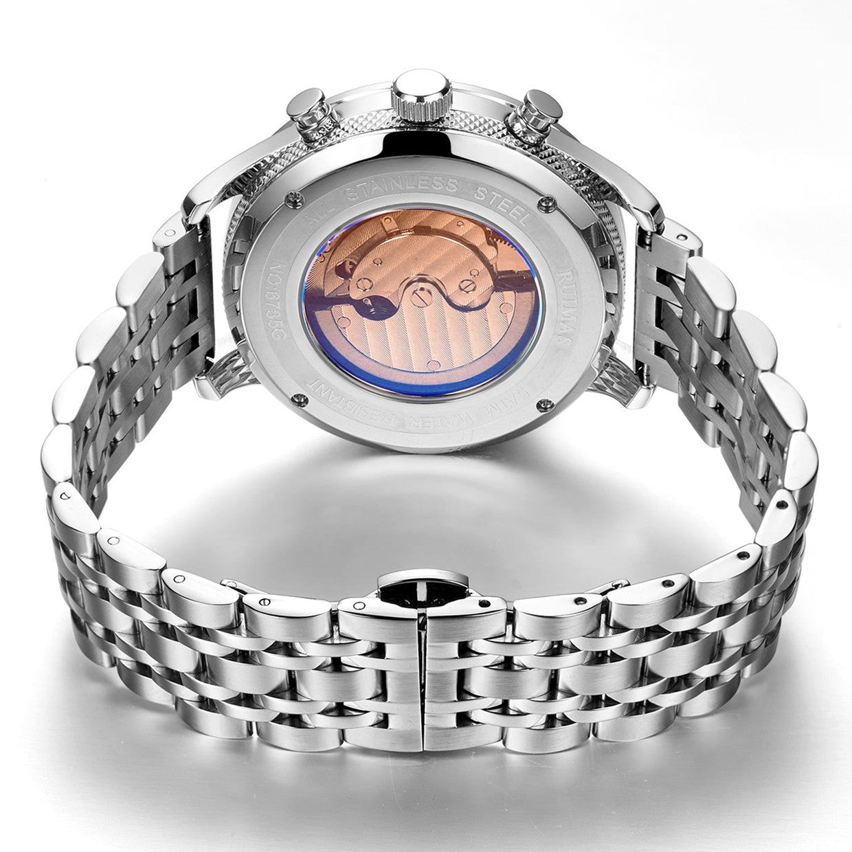 RUIMAS Watch Men Automatic Mechanical Watches Stainless Steel Luminous Business Wristwatch Top Brand Luxury Male Clock 6785-10