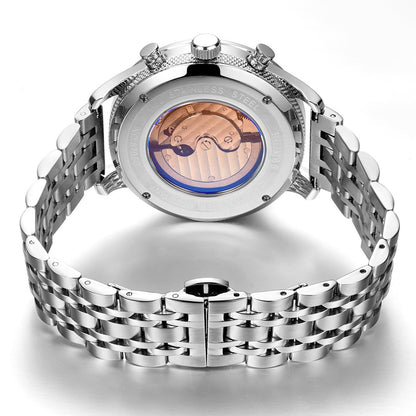 RUIMAS Watch Men Automatic Mechanical Watches Stainless Steel Luminous Business Wristwatch Top Brand Luxury Male Clock 6785-10