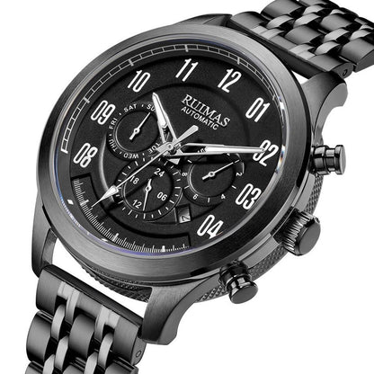 RUIMAS Watch Men Automatic Mechanical Watches Stainless Steel Luminous Business Wristwatch Top Brand Luxury Male Clock 6785-8