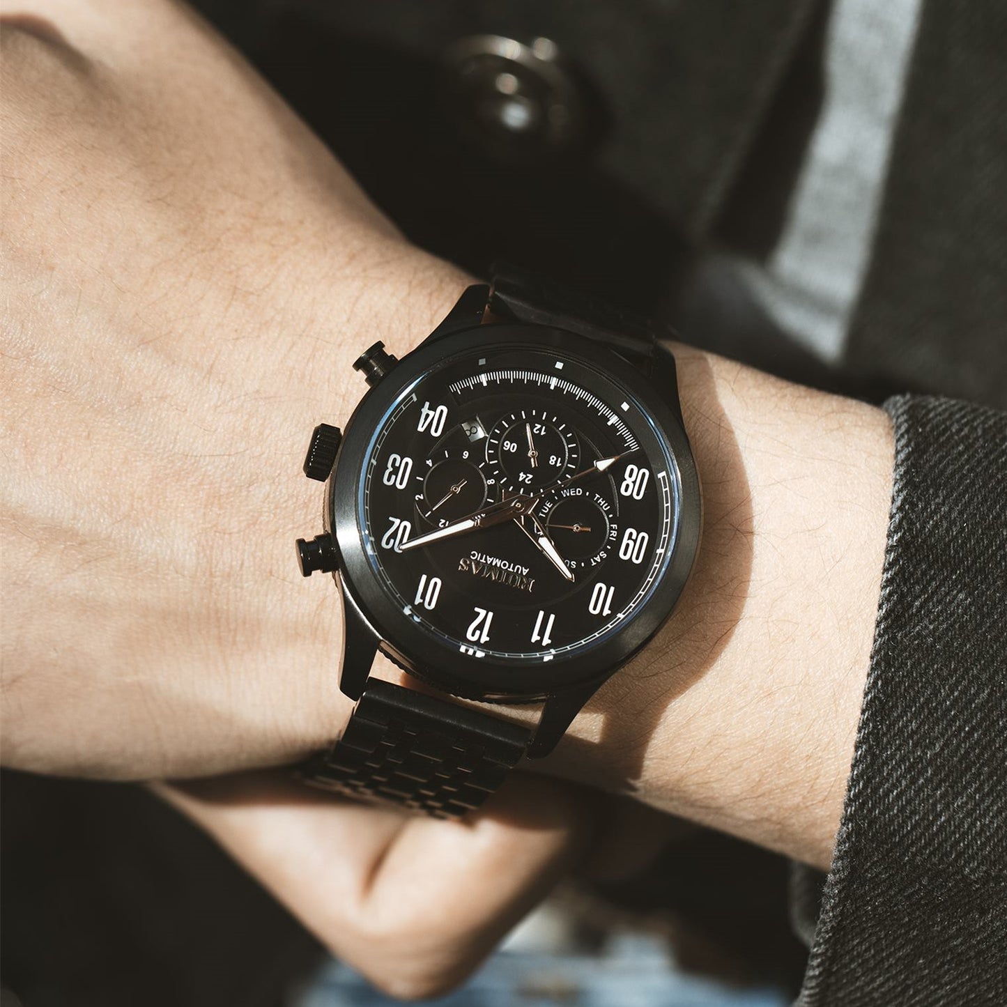 RUIMAS Watch Men Automatic Mechanical Watches Stainless Steel Luminous Business Wristwatch Top Brand Luxury Male Clock 6785-2