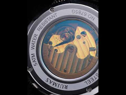 RUIMAS Watch Men Automatic Mechanical Watches Stainless Steel Luminous Business Wristwatch Top Brand Luxury Male Clock 6785-11