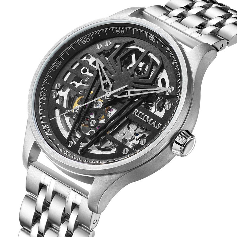 RUIMAS Watches for Men Top Brand Luxury Mechanical Chronograph Clock Stainless Steel Casual Wrist Watch Man Business Watch 6787-9