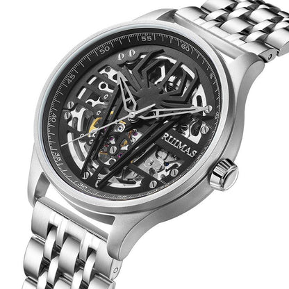 RUIMAS Watches for Men Top Brand Luxury Mechanical Chronograph Clock Stainless Steel Casual Wrist Watch Man Business Watch 6787-9