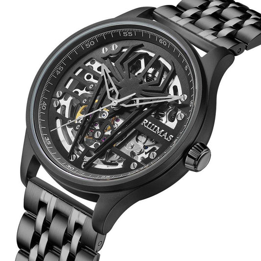 RUIMAS Watches for Men Top Brand Luxury Mechanical Chronograph Clock Stainless Steel Casual Wrist Watch Man Business Watch 6787-10