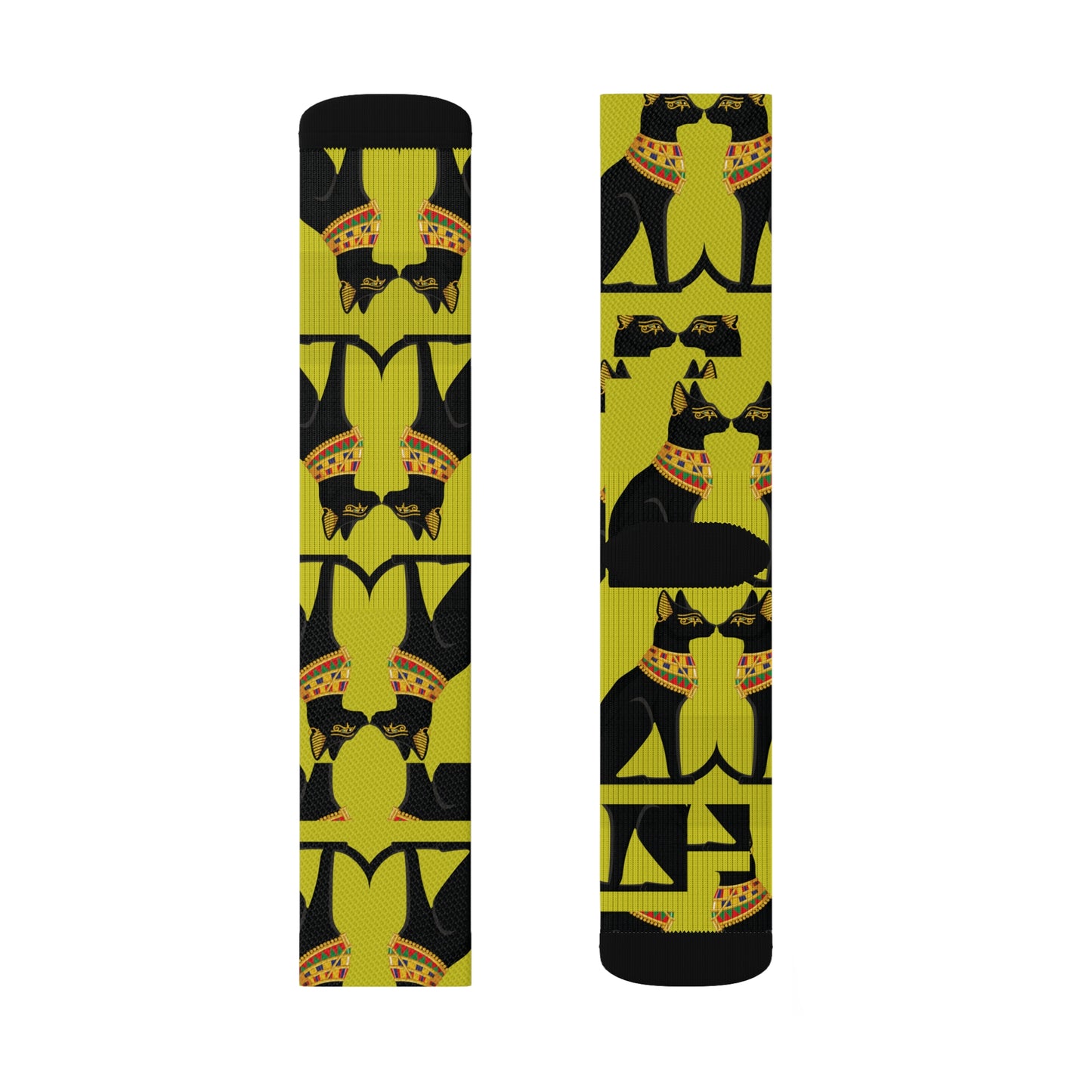 GODDESS BESTET EGYPTIAN PROTECTRESS OF LOWER EGYPT Sublimation Socks by SobG Designs