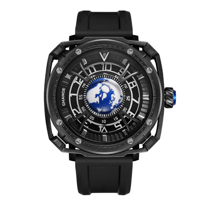 CHANCE Luxury Men Mechanical Wristwatch Automatic Watch Stainless Steel Case Sports Silicone Strap Luminous Watches Clock-10