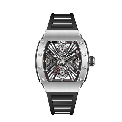 CHANCE Luxury Hollow Out Mechanical Watches for Men Waterproof Automatic Movement Watch Stainless Steel Sports Casual Wristwatch-3