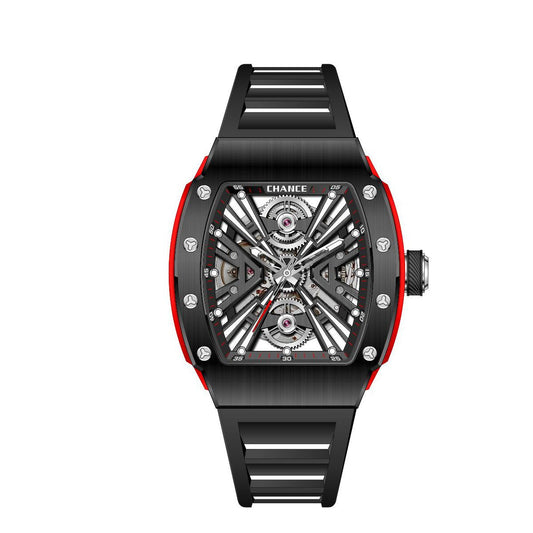 CHANCE Luxury Hollow Out Mechanical Watches for Men Waterproof Automatic Movement Watch Stainless Steel Sports Casual Wristwatch-0