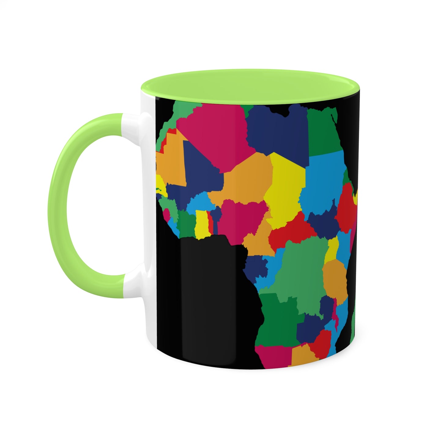 THE AFRICA MAP Colorful Mugs, 11oz by SobG Designs
