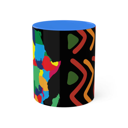 THE AFRICA MAP Colorful Mugs, 11oz by SobG Designs