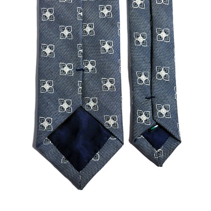Light Blue Floral Silk Jacquard Tie-3