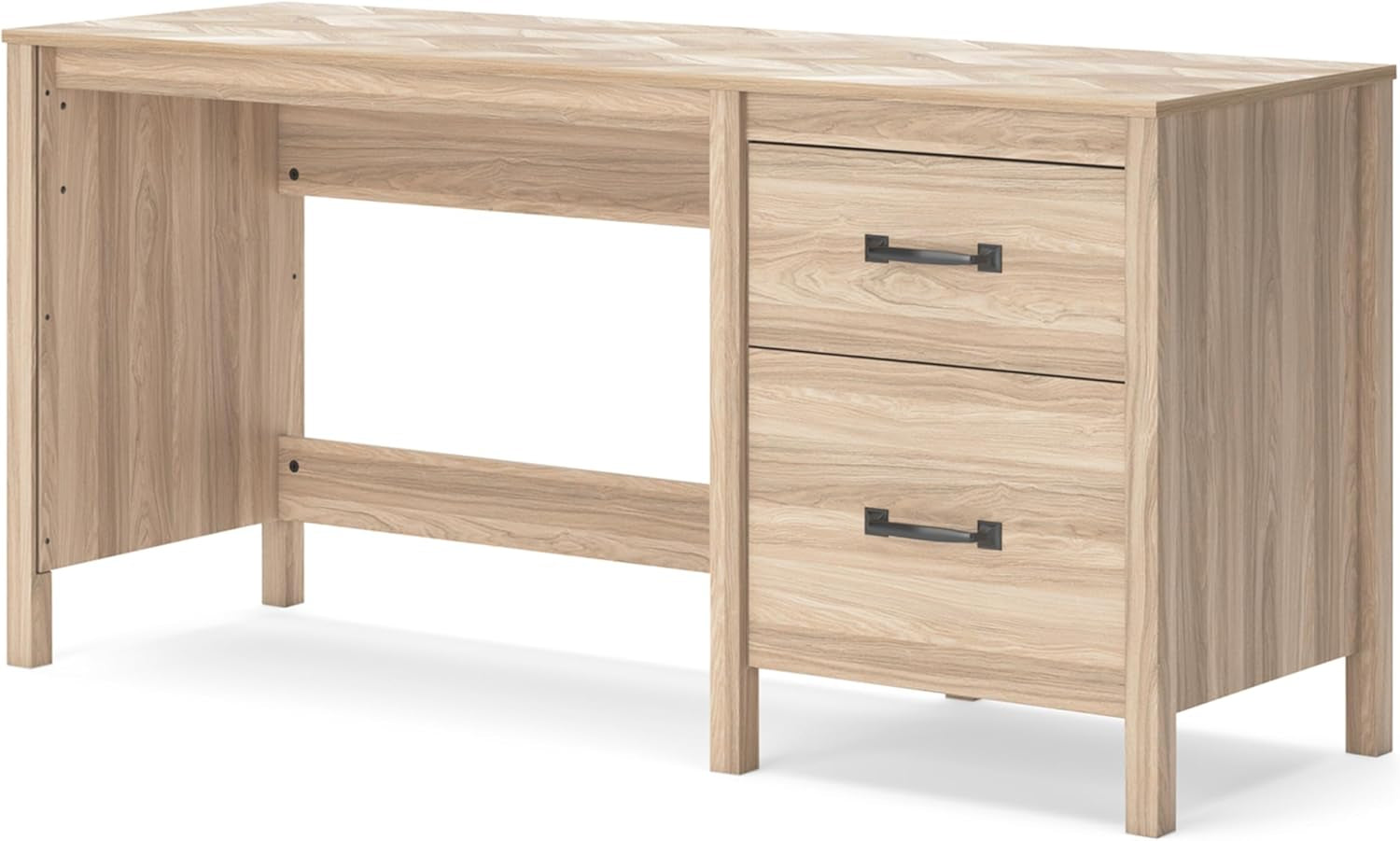 Battelle Home Office Desk, 60" W X 20" D X 29" H, Light Brown-3