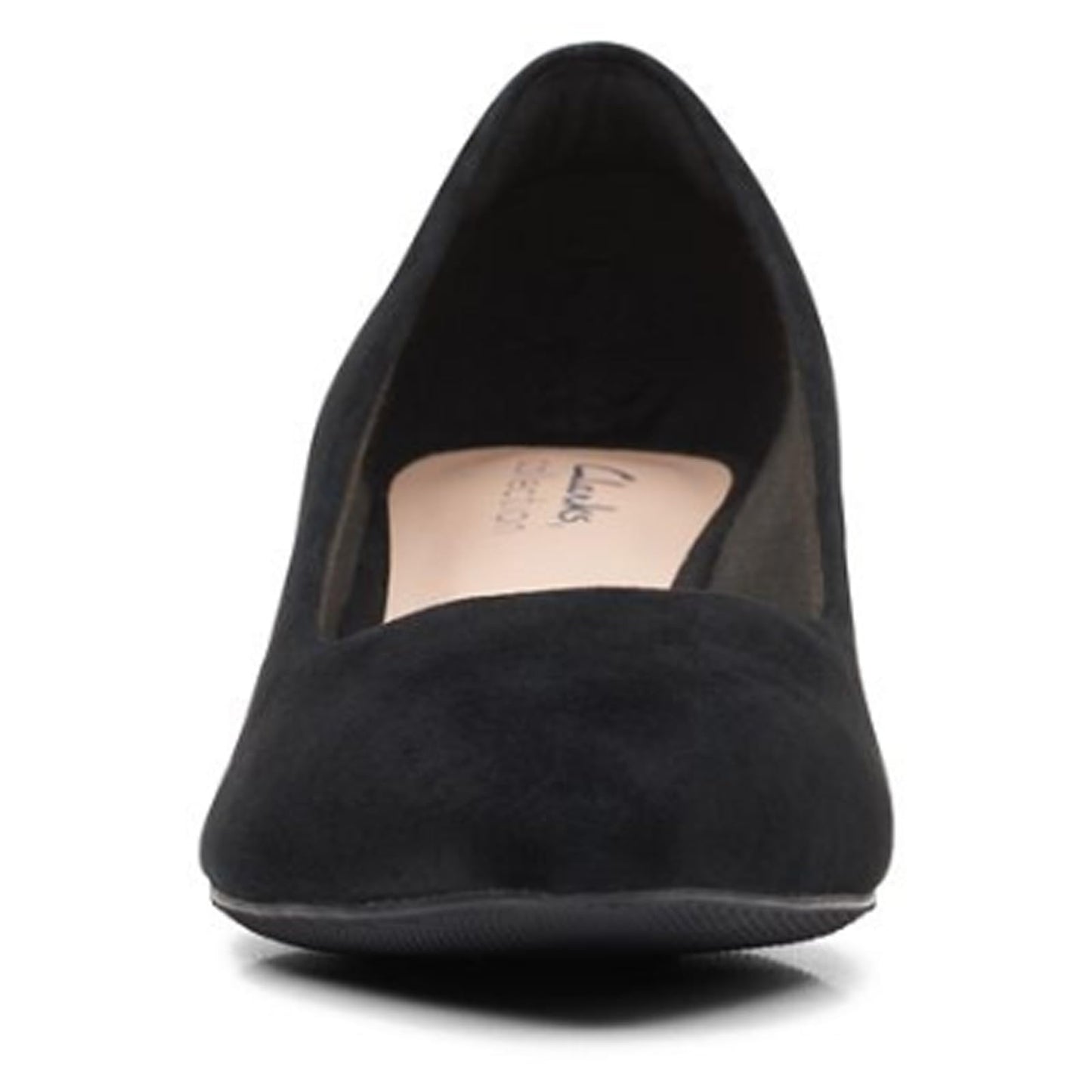Clarks Women's Teresa Step Pump, Black Suede, 7
