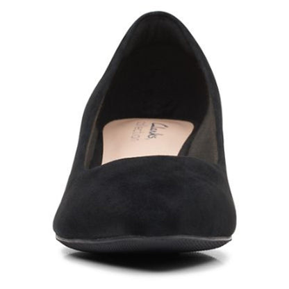 Clarks Women's Teresa Step Pump, Black Suede, 7