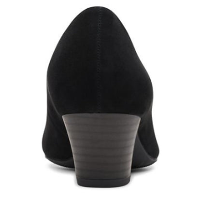 Clarks Women's Teresa Step Pump, Black Suede, 7