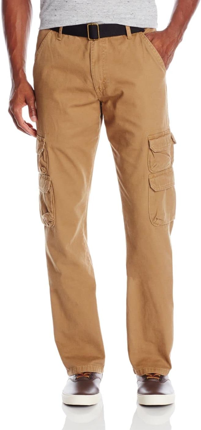Wrangler Authentics Men&#39;s Premium Relaxed Fit Straight Leg Cargo Pant