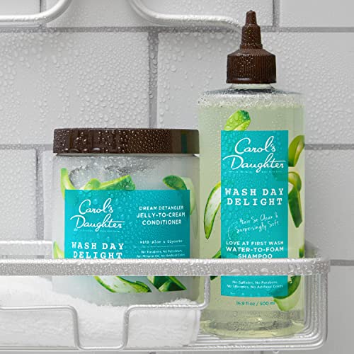 Carol’s Daughter Wash Day Delight Love at First To Foam Sulfate Free Shampoo with Aloe and Micellar Water, Paraben and Silicone Free, Micellar Shampoo for Kinky, Curly Hair, 16.9 fl oz