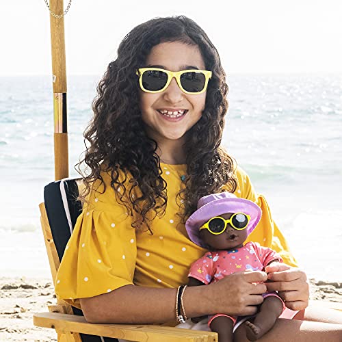 ADORA Beach Baby African American Doll with Sun-Activated Freckles, Clothes & Accessories Set, Adorable Baby Doll Made in Exclusive QuickDri Vinyl Birthday Gift for Ages 1+ - Baby Piper
