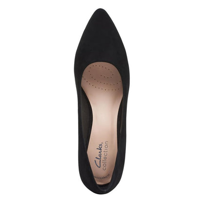 Clarks Women's Teresa Step Pump, Black Suede, 7