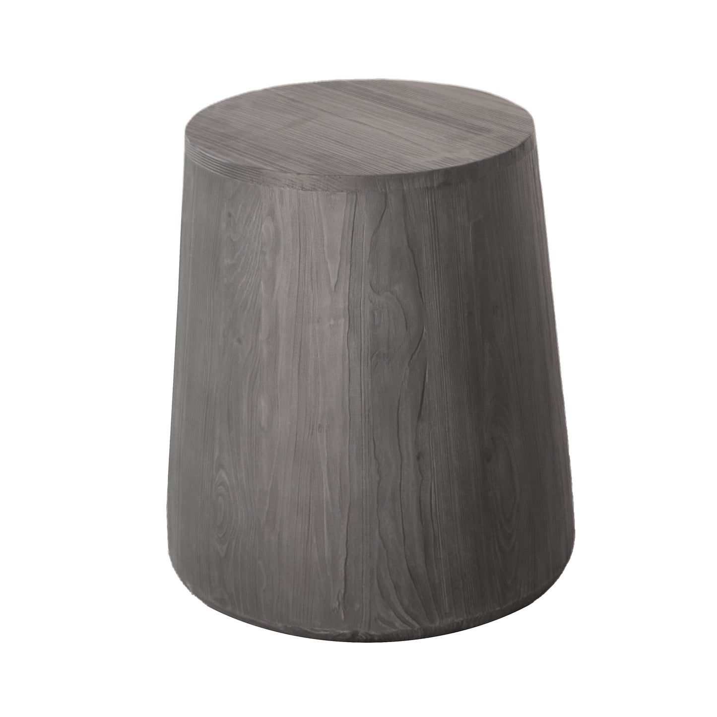 18" Ebony Solid Wood Round End Table-1