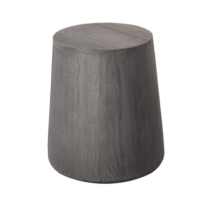 18" Ebony Solid Wood Round End Table-1